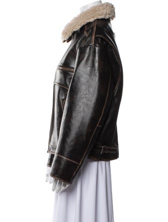 Charlotte Simone Leather Faux Fur Jacket