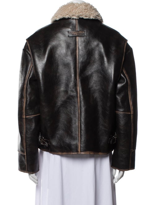 Charlotte Simone Leather Faux Fur Jacket