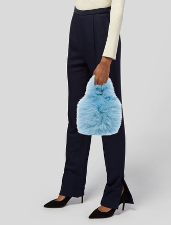 Charlotte Simone Fur Top Handle Bag