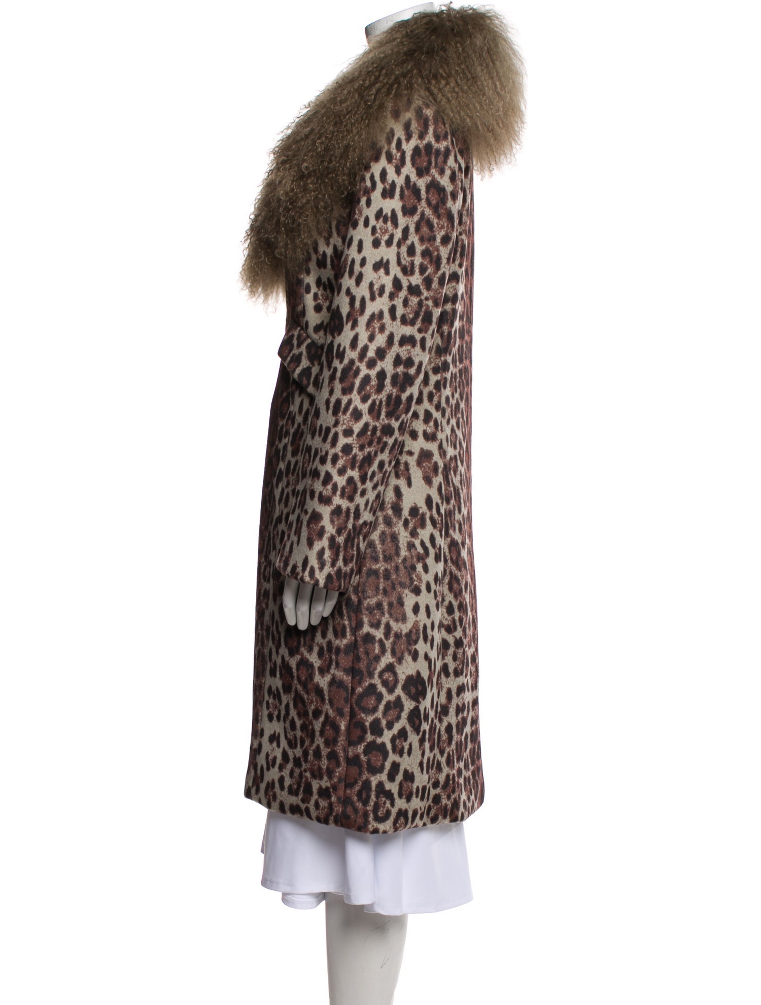 Charlotte Simone Animal Print Faux Fur Coat w/ Tags