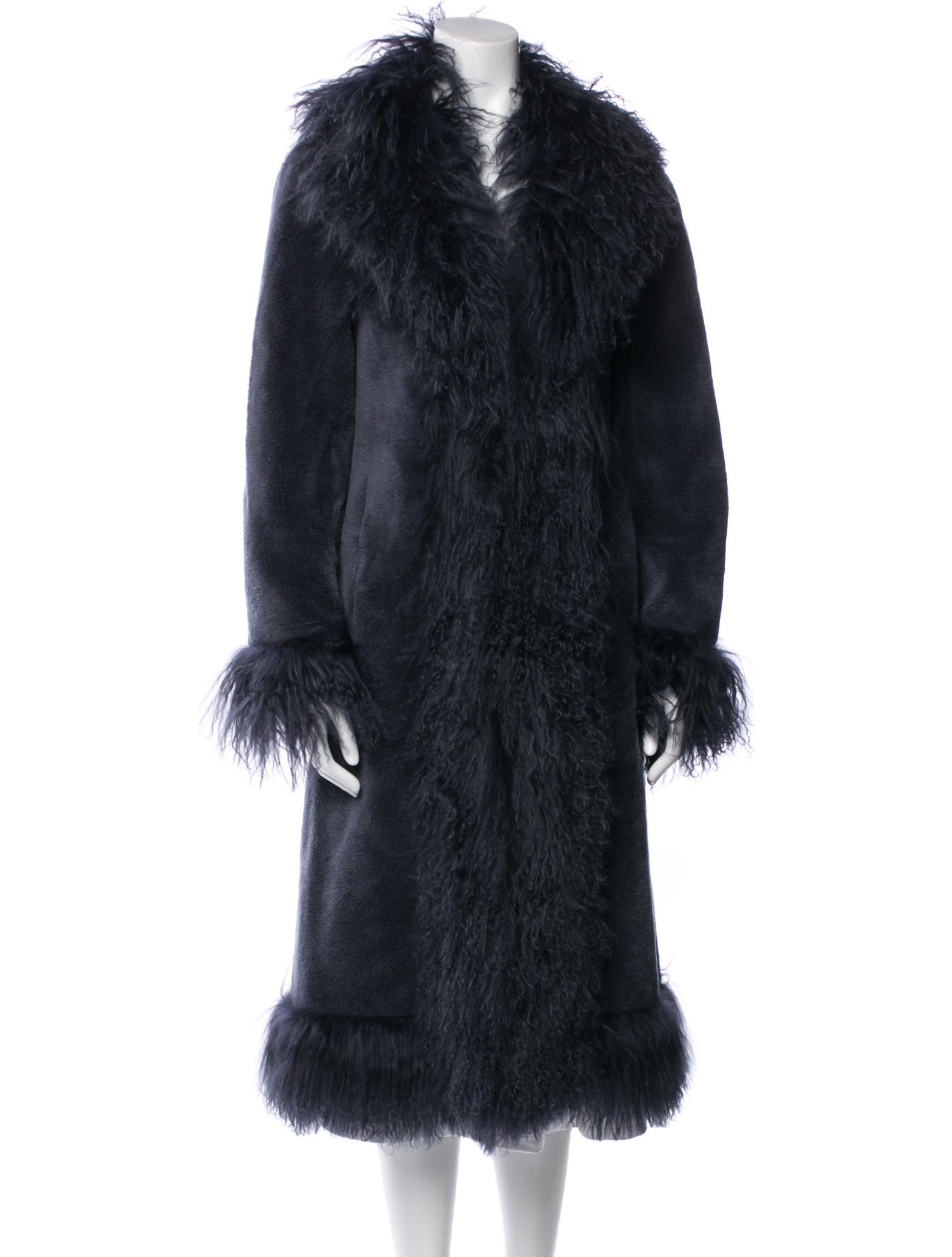 Charlotte Simone Wool Faux Fur Coat