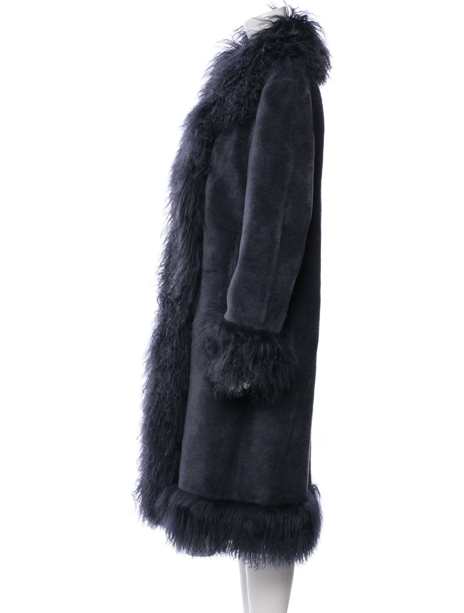 Charlotte Simone Wool Faux Fur Coat
