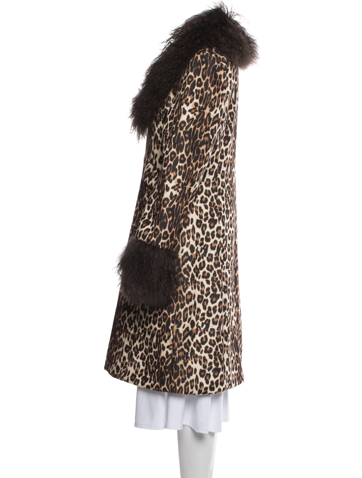 Charlotte Simone Animal Print Fur Coat w/ Tags