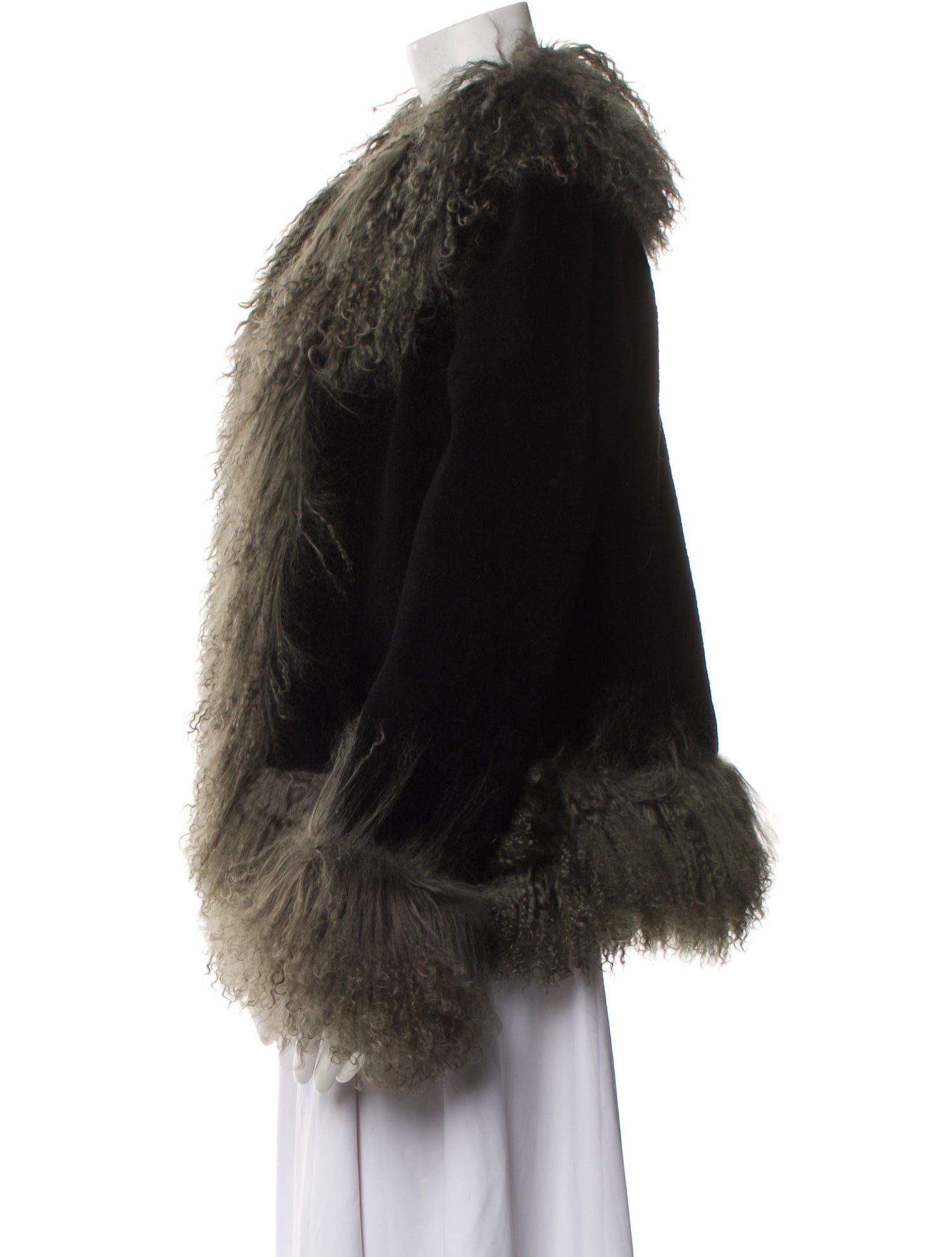 Charlotte Simone Wool Faux Fur Jacket w/ Tags