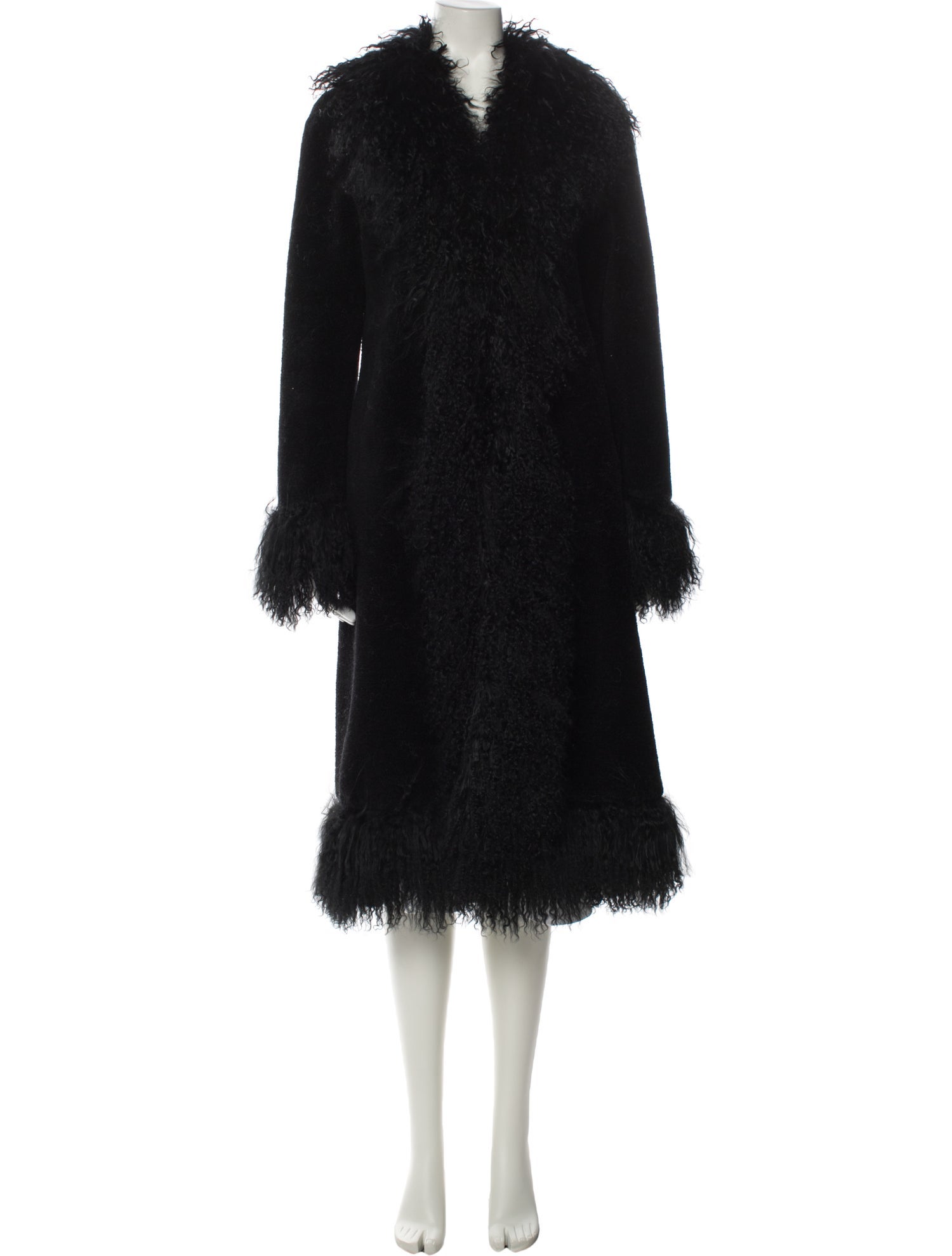 Charlotte Simone Wool Faux Fur Coat