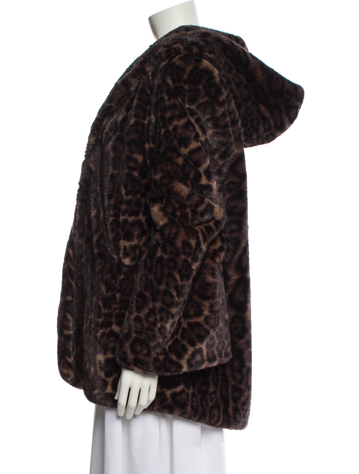 Charlotte Simone Animal Print Faux Fur Jacket