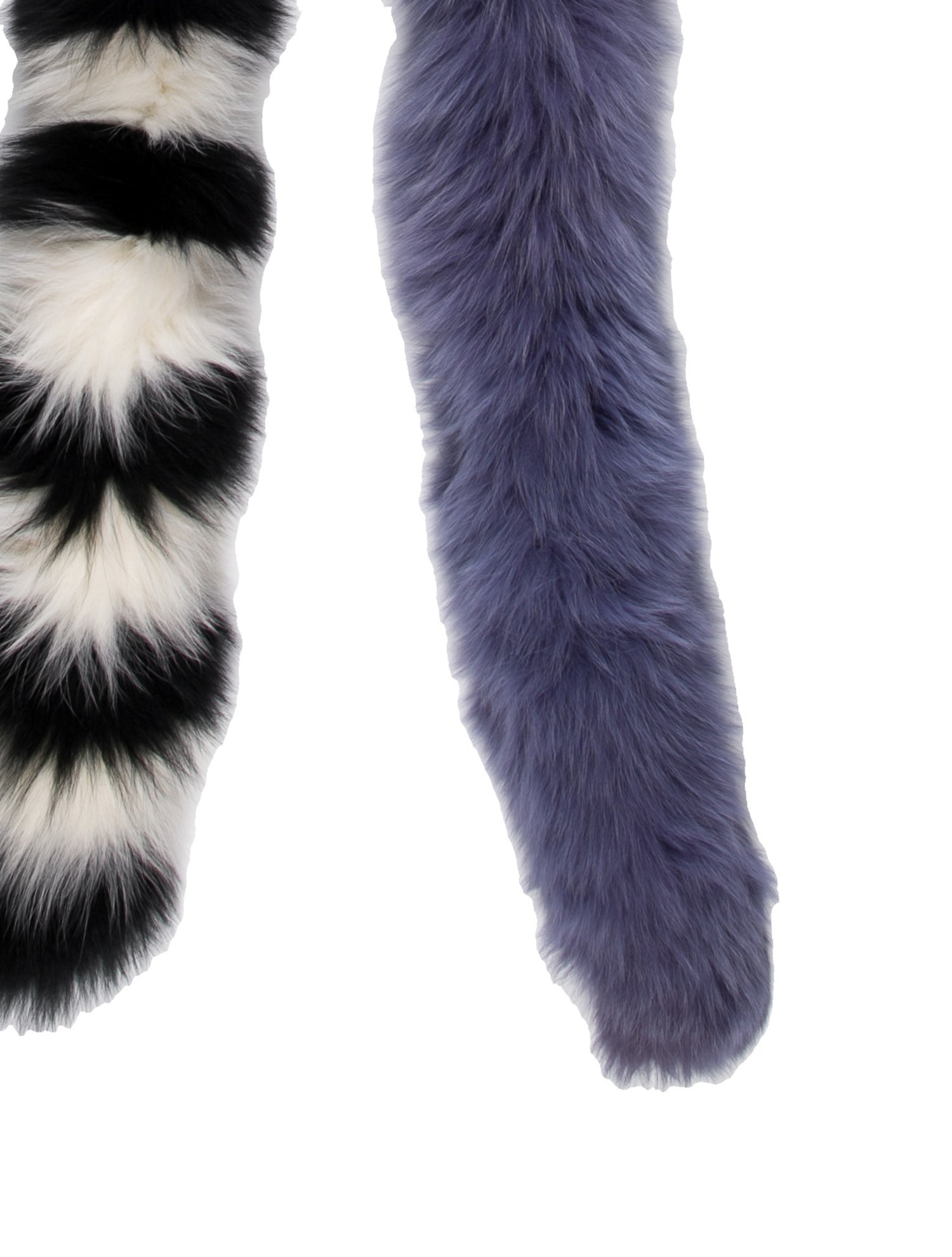 Charlotte Simone Fur Striped Scarf