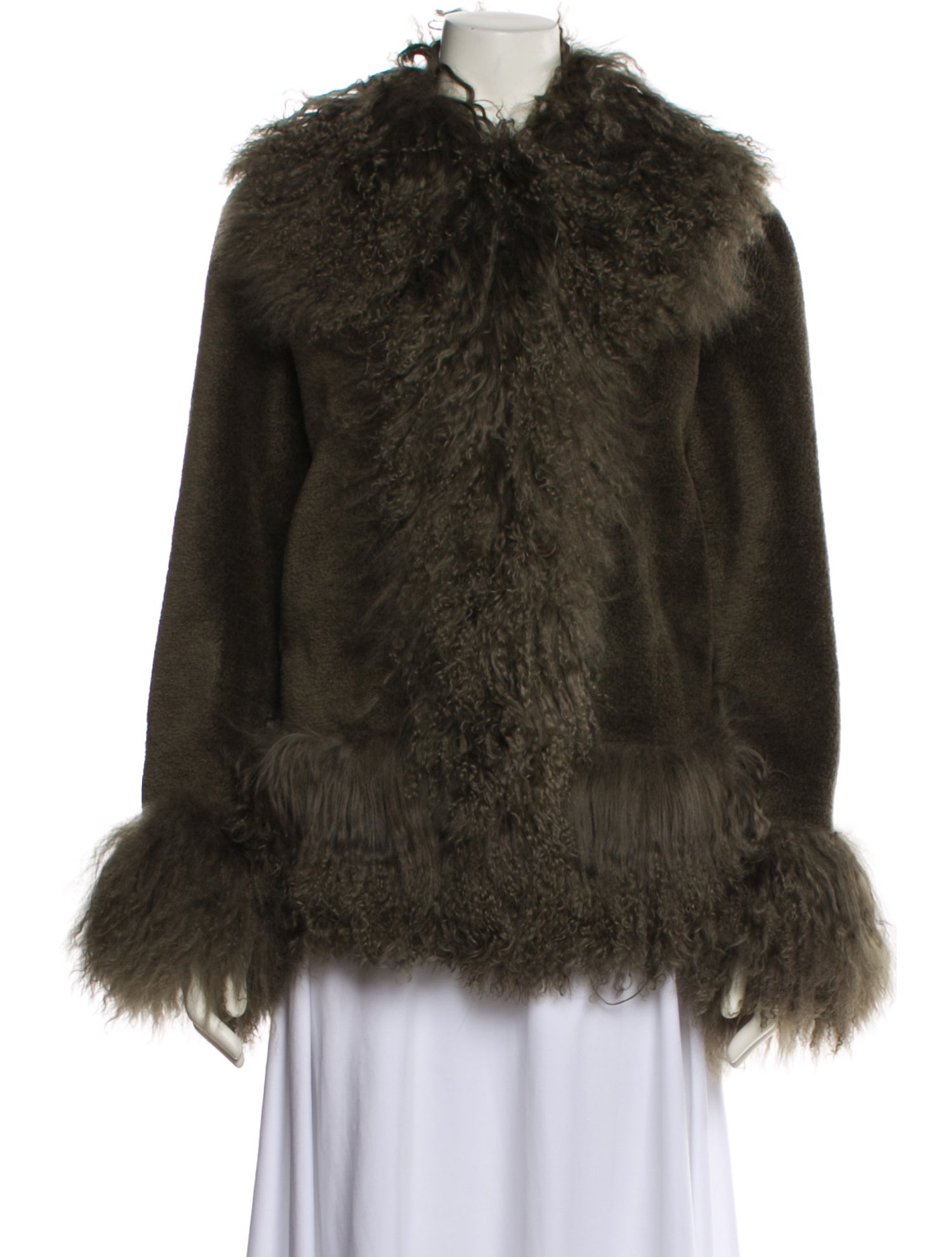 Charlotte Simone Wool Faux Fur Coat
