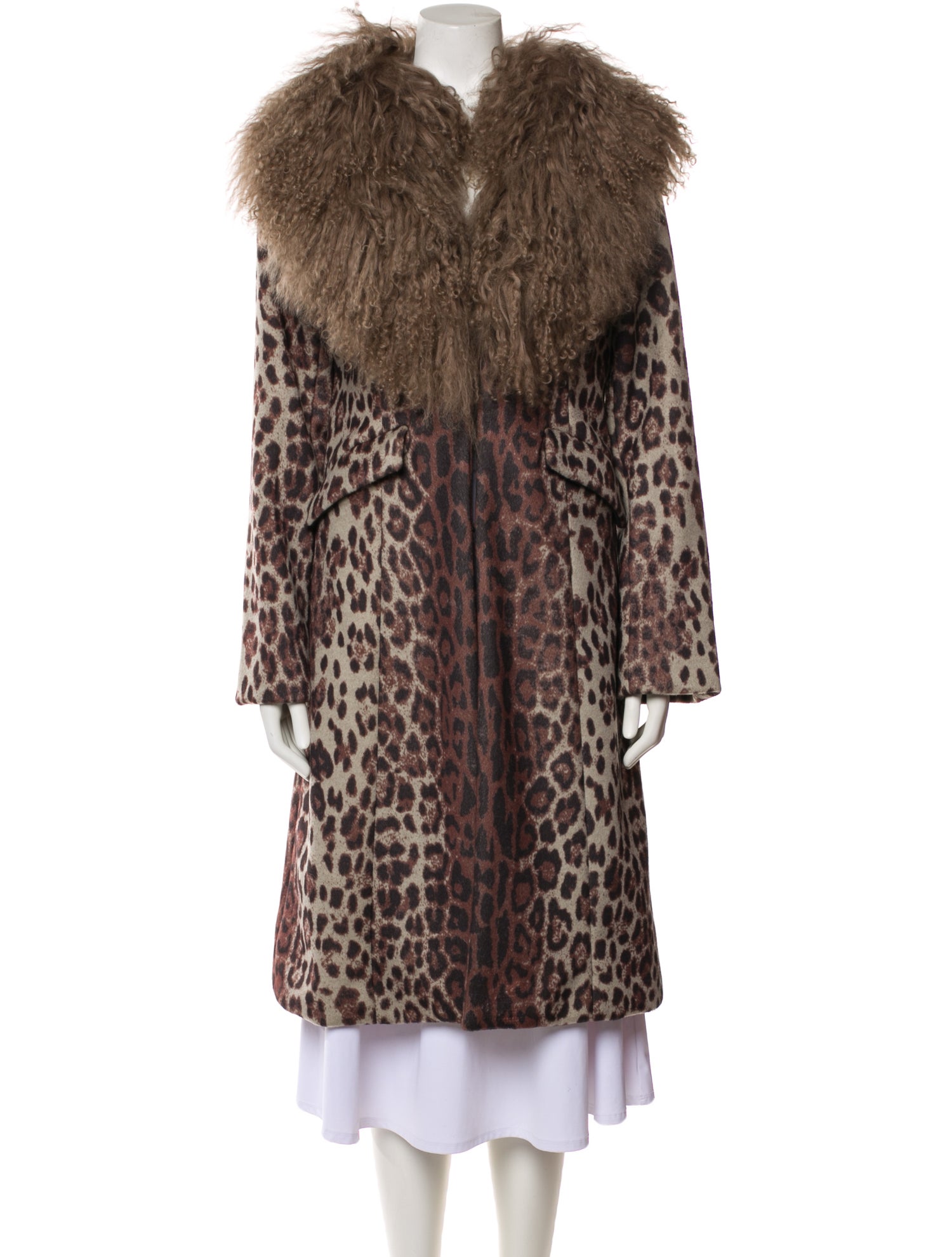 Charlotte Simone Animal Print Faux Fur Coat w/ Tags