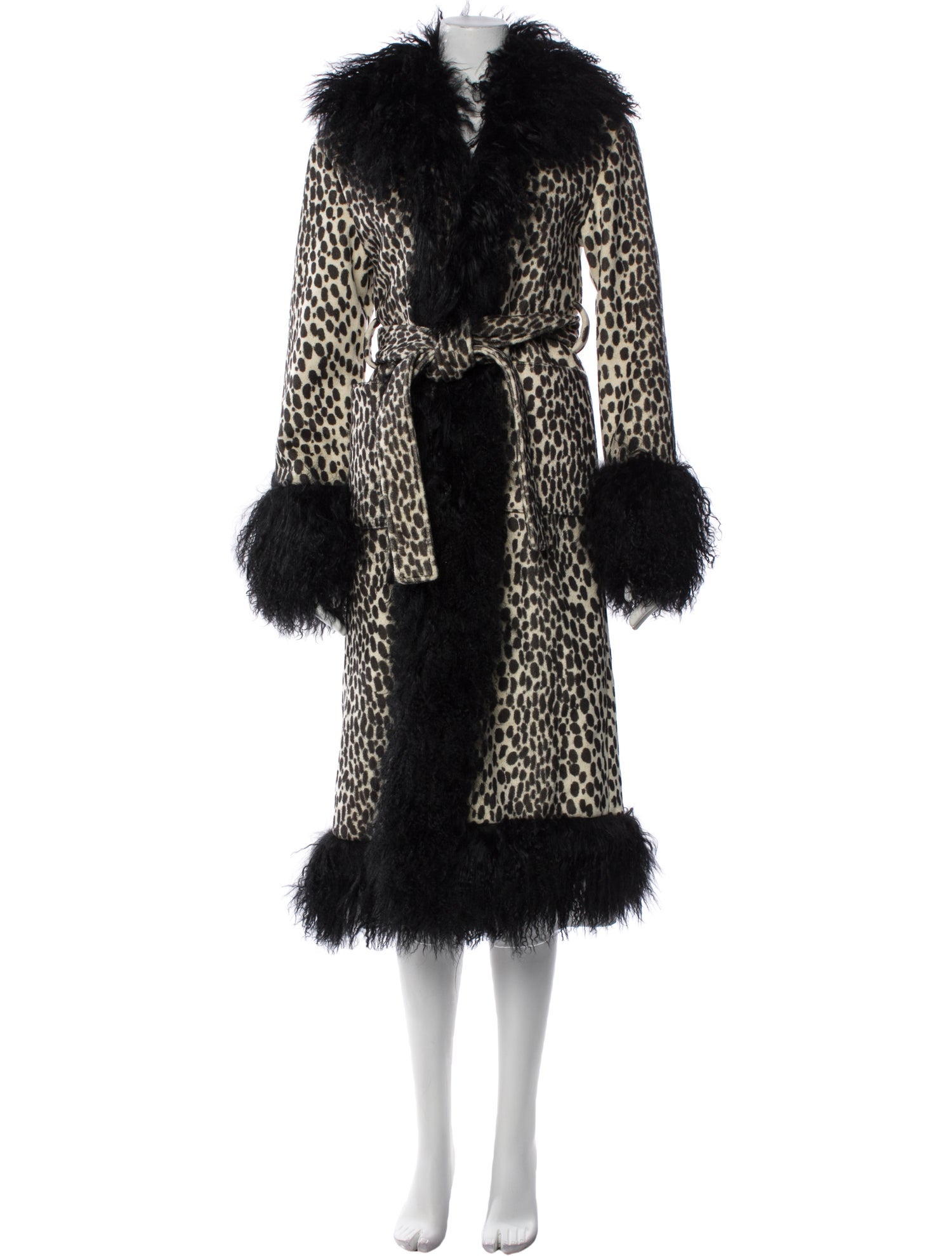 Charlotte Simone Animal Print Faux Fur Coat w/ Tags