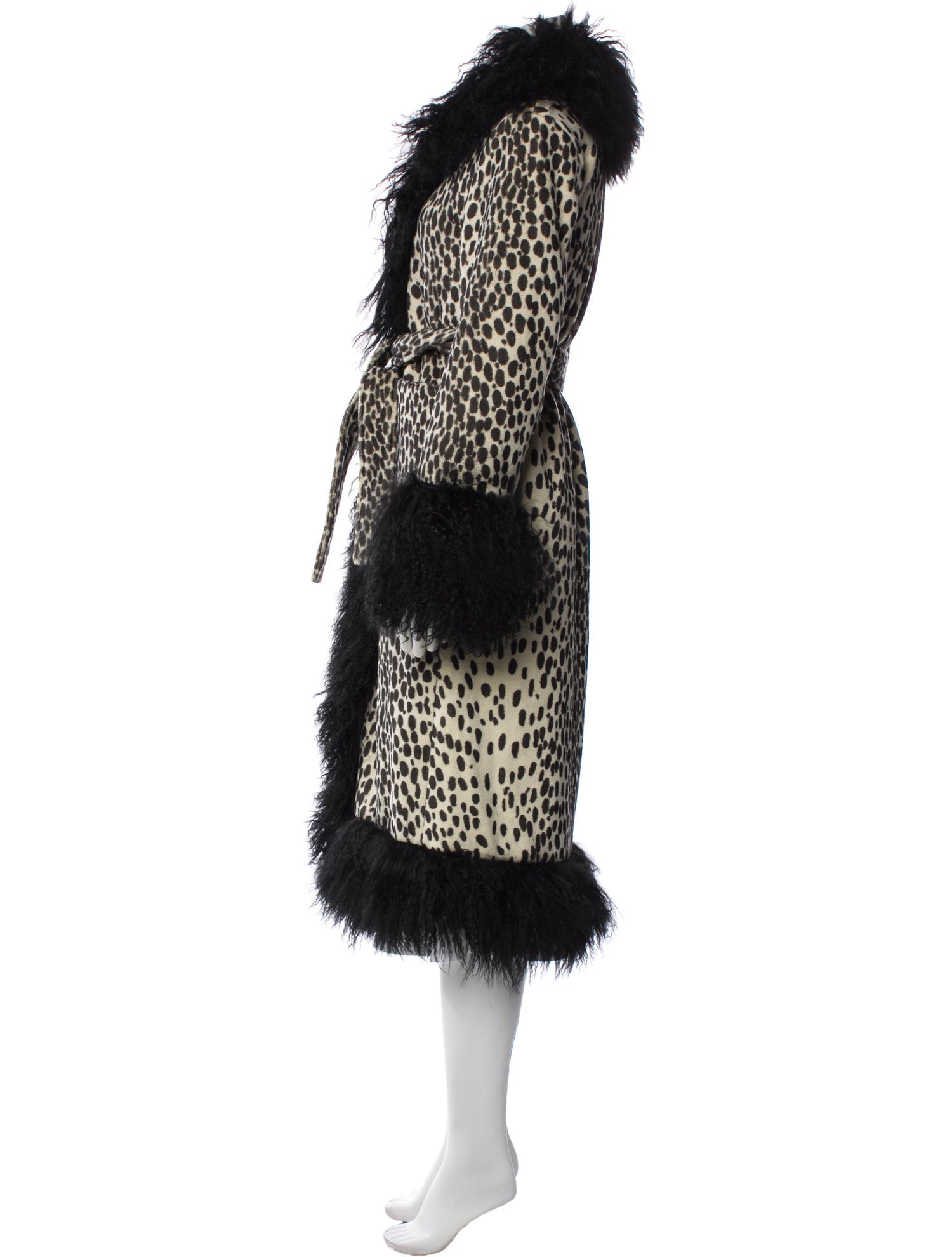 Charlotte Simone Animal Print Faux Fur Coat w/ Tags