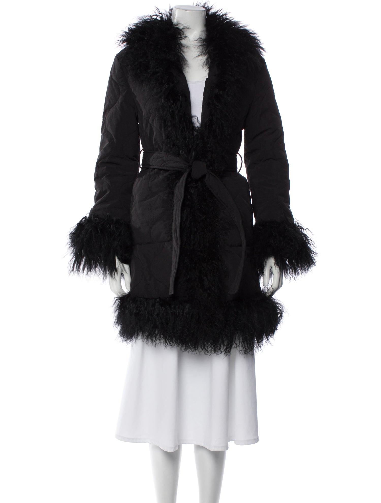Charlotte Simone Nylon Faux Fur Coat w/ Tags