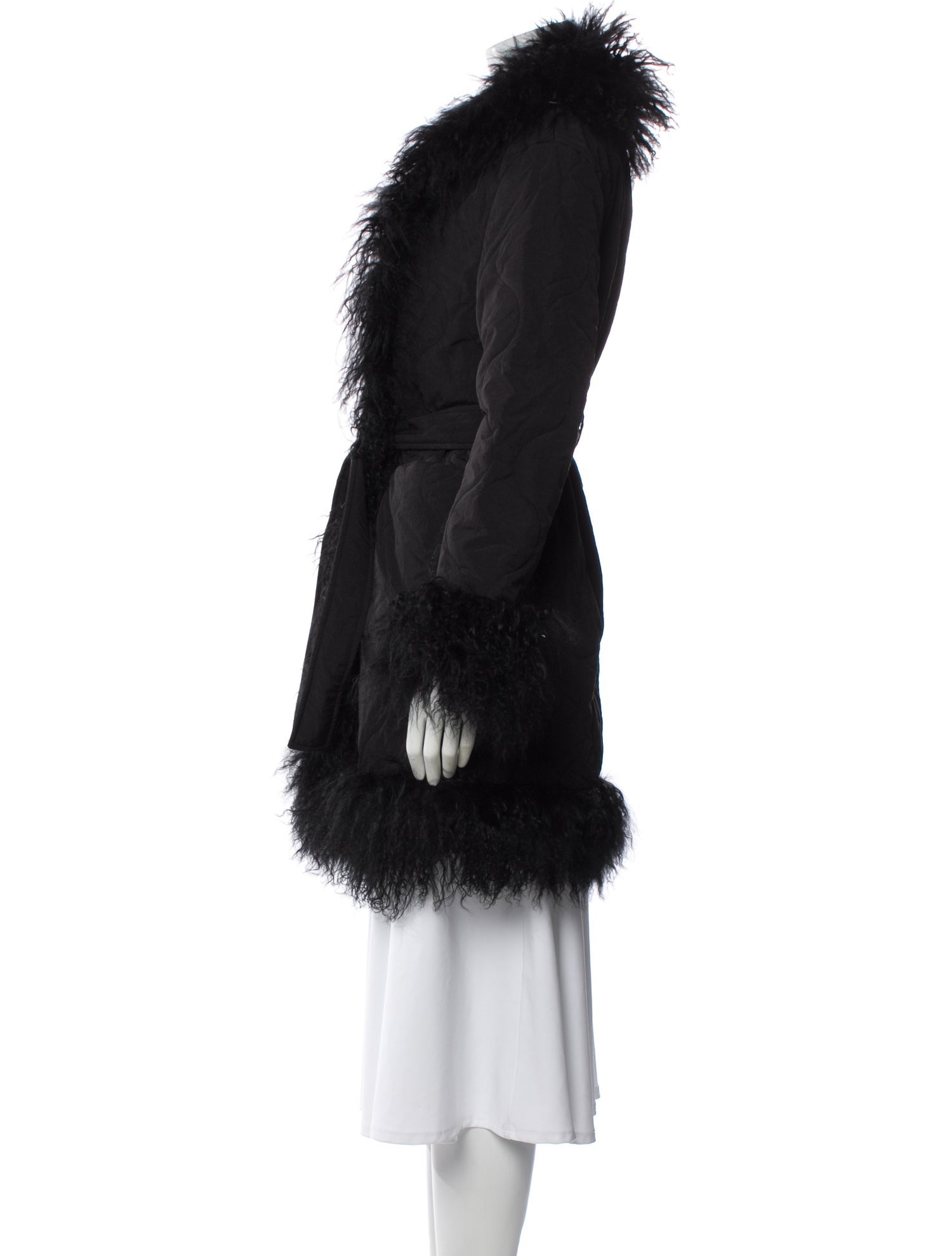 Charlotte Simone Nylon Faux Fur Coat w/ Tags