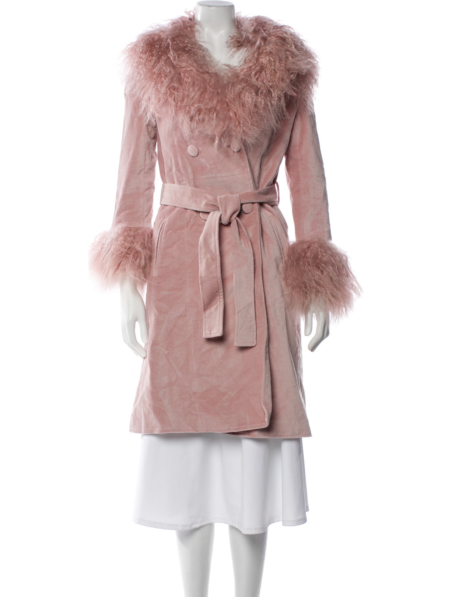 Charlotte Simone Shearling Fur Coat