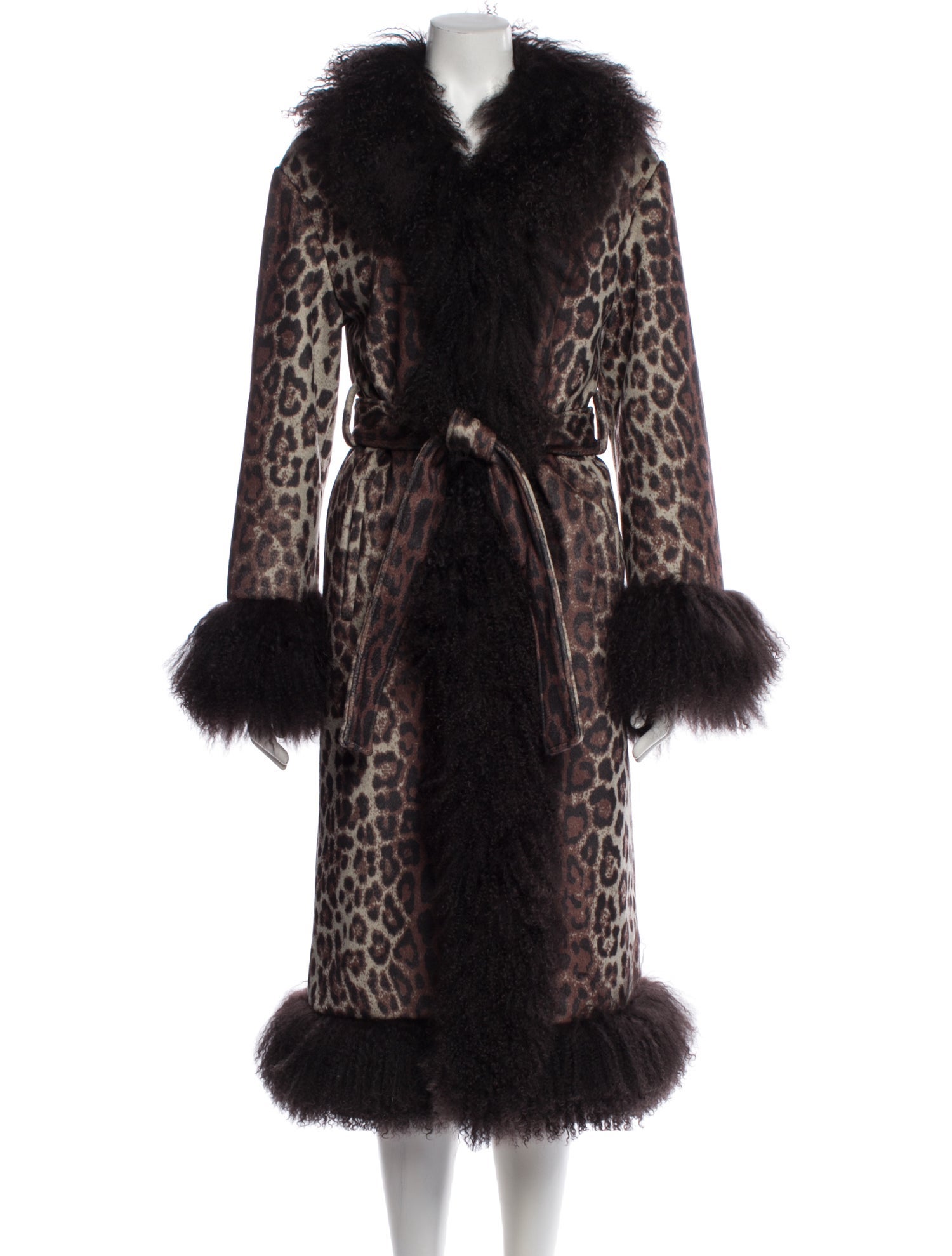 Charlotte Simone Animal Print Faux Fur Coat w/ Tags