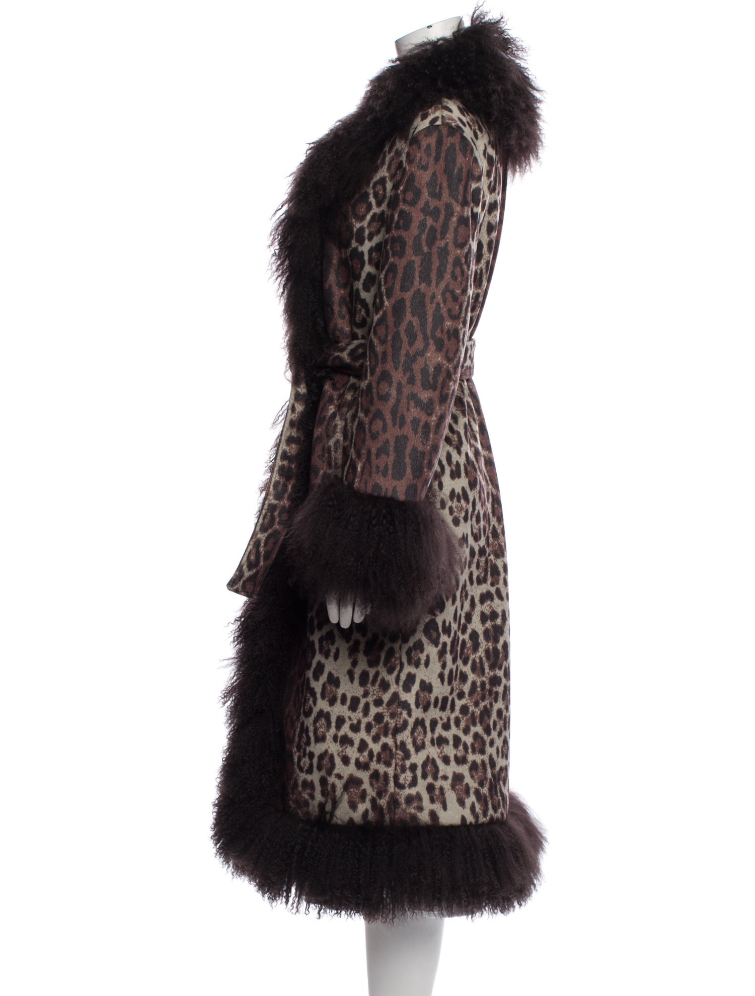 Charlotte Simone Animal Print Faux Fur Coat w/ Tags