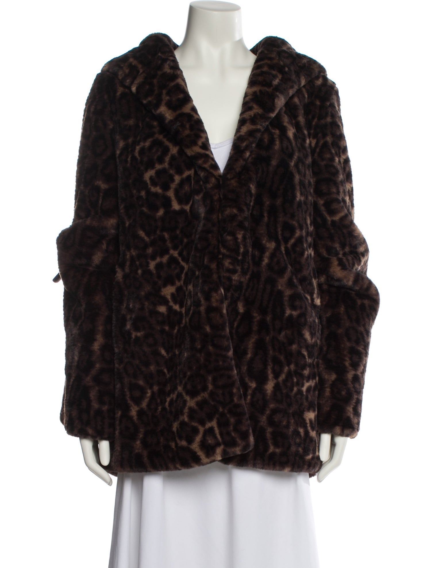 Charlotte Simone Animal Print Faux Fur Jacket