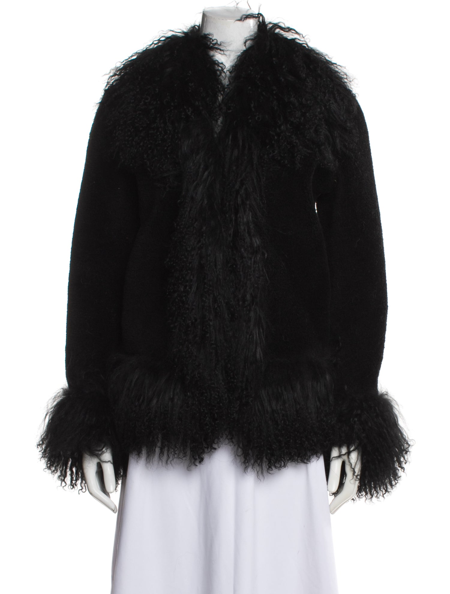 Charlotte Simone Wool Faux Fur Jacket