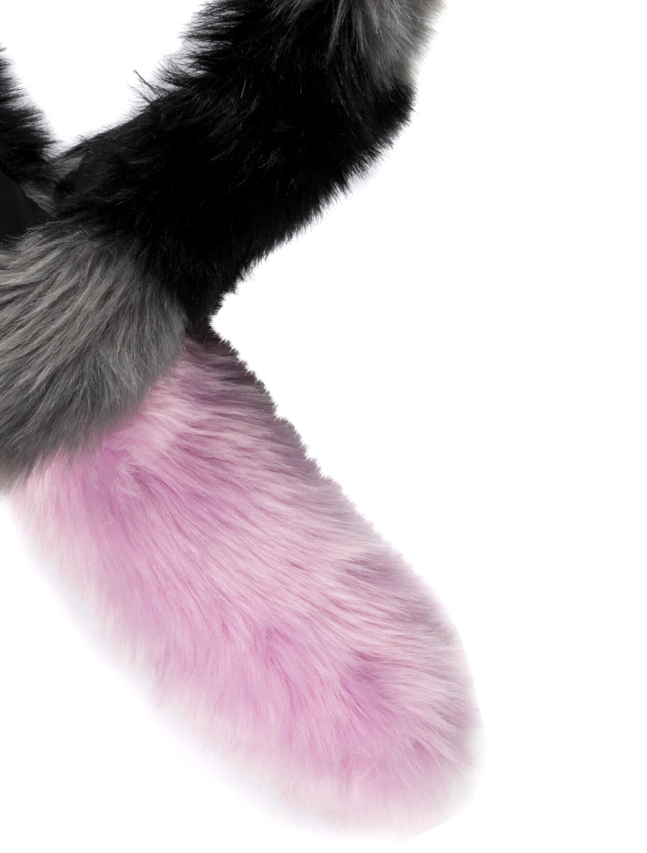 Charlotte Simone Faux Fur Colorblock Pattern Scarf