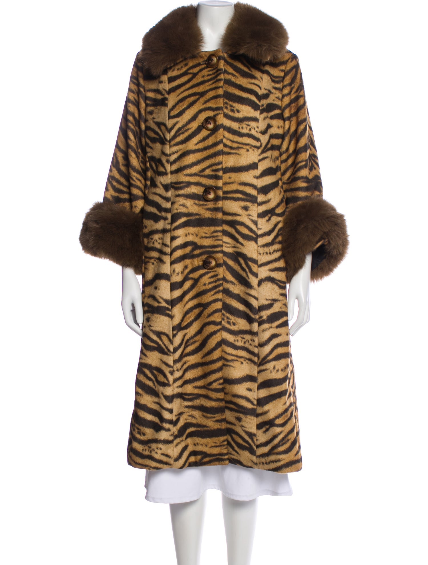Charlotte Simone Animal Print Faux Fur Coat