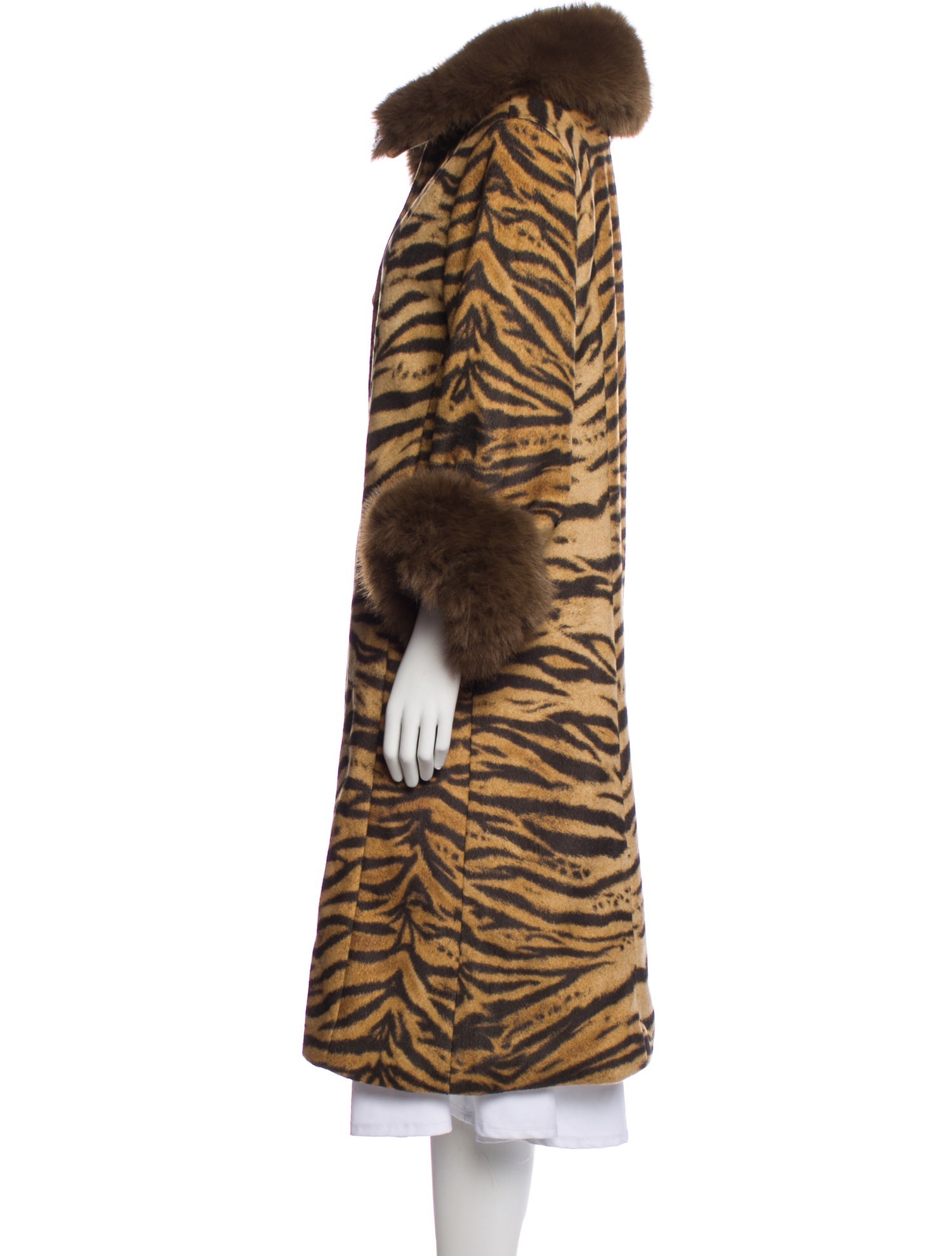 Charlotte Simone Animal Print Faux Fur Coat