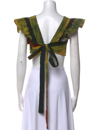 Studio 189 Striped Square Neckline Crop Top