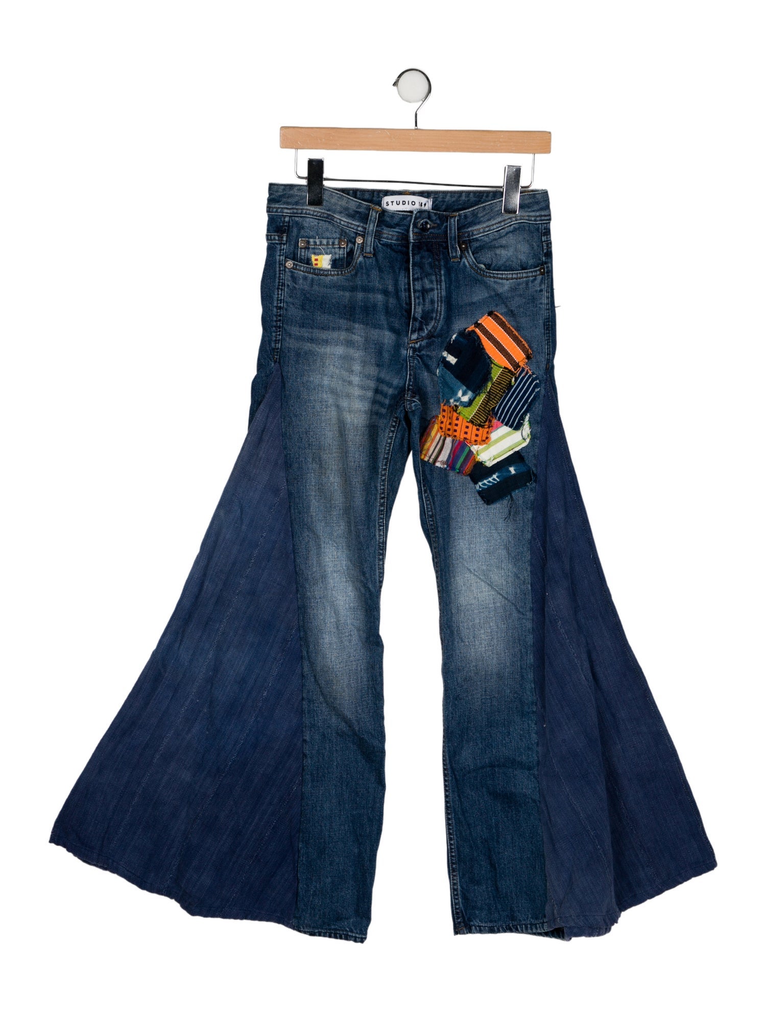 Studio 189 Mid-Rise Wide Leg Jeans