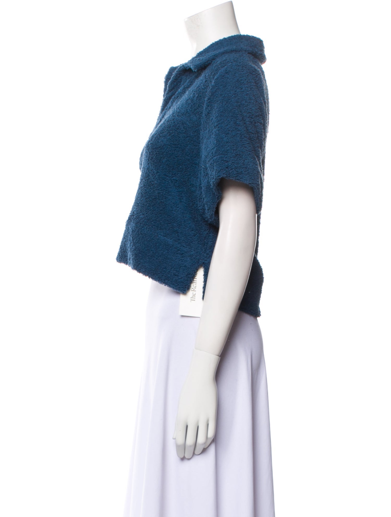 Simone Fan V-Neck Short Sleeve Crop Top