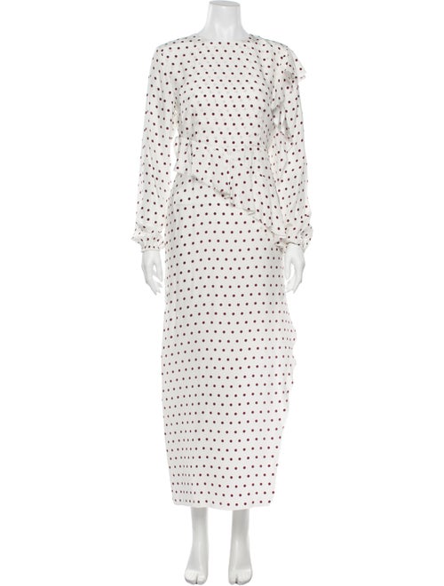 SIR The Label Silk Long Dress White