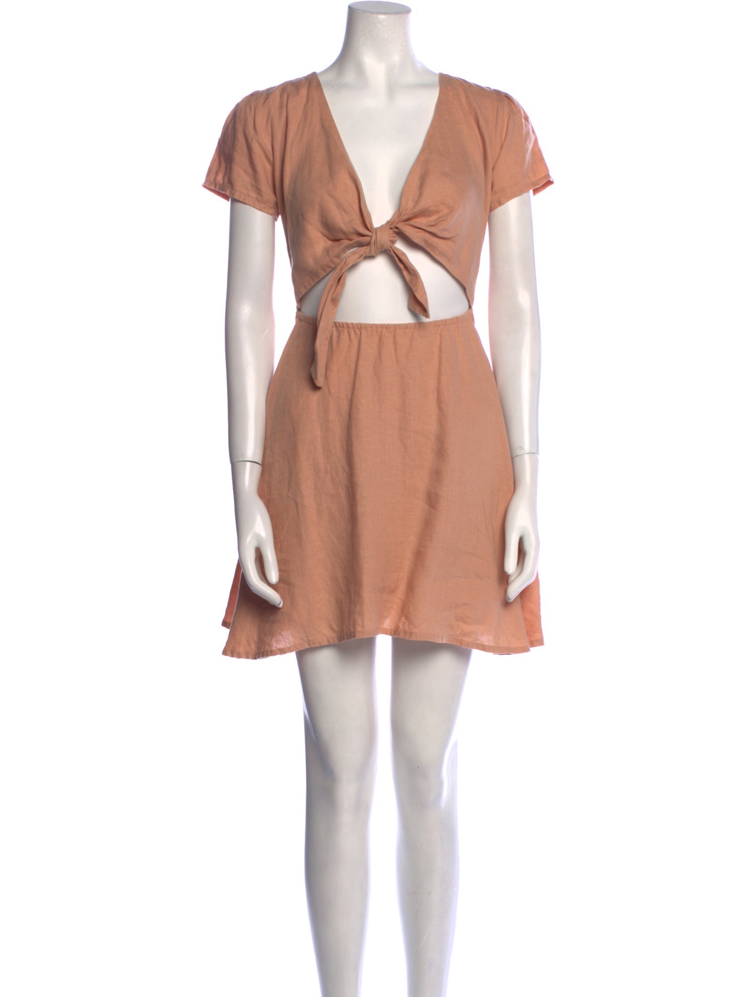 SIR The Label Plunge Neckline Mini Dress