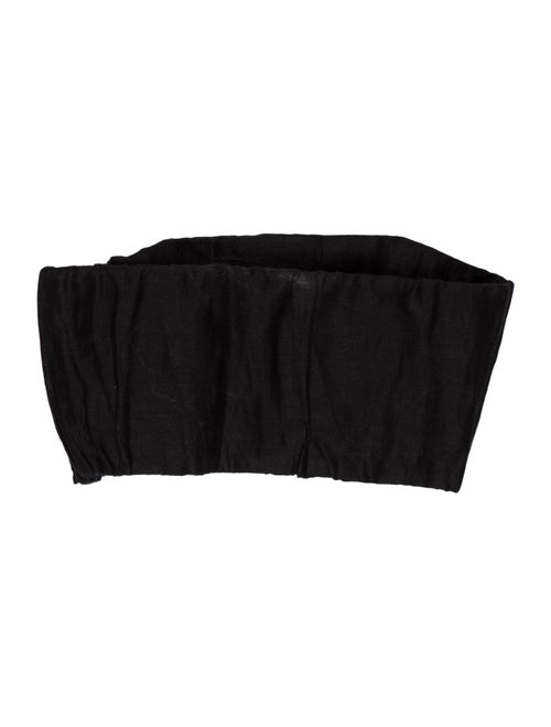 SIR The Label Linen Strapless Crop Top