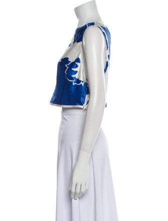 SIR The Label Silk Printed Crop Top