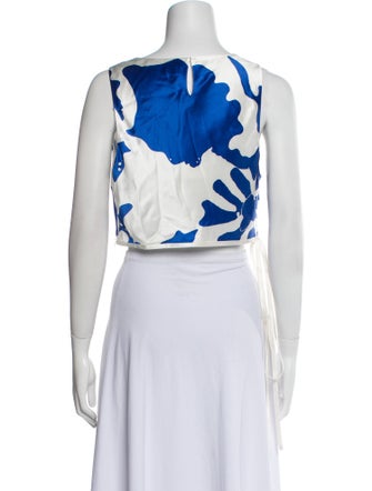 SIR The Label Silk Printed Crop Top