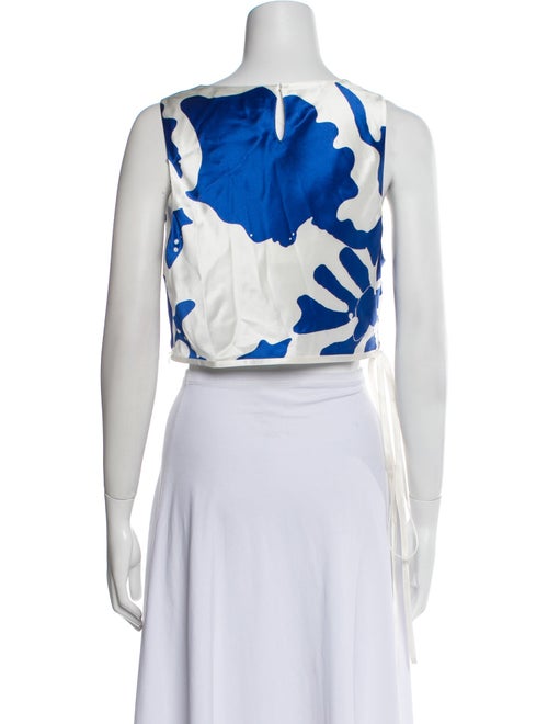 SIR The Label Silk Printed Crop Top