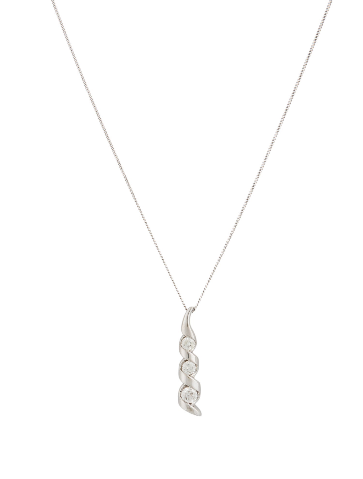Sirena 14K Diamond Swirl Pendant Necklace