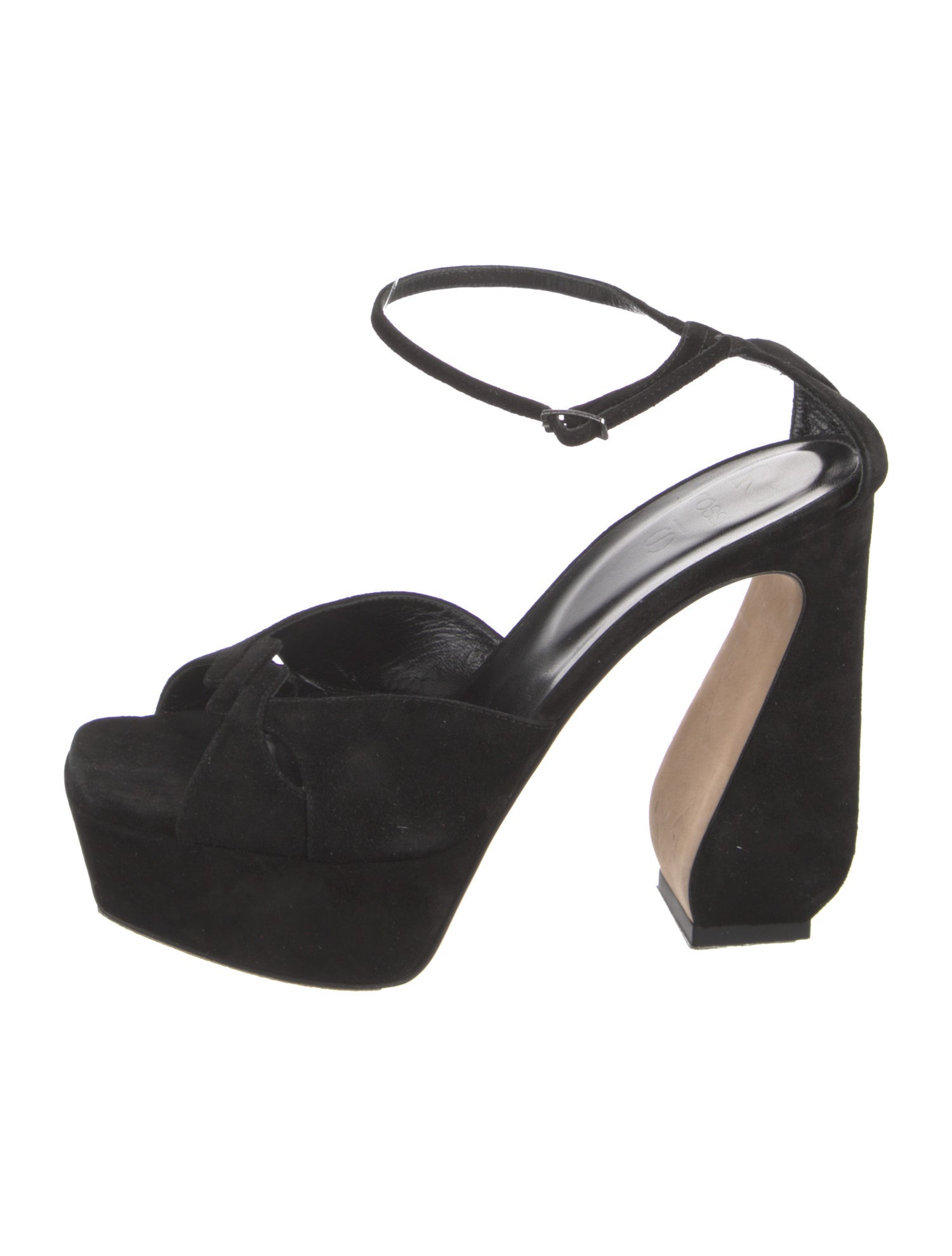 Si Rossi Suede Cutout Accent Sandals