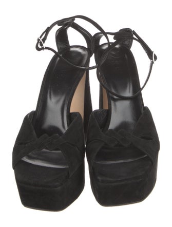 Si Rossi Suede Cutout Accent Sandals