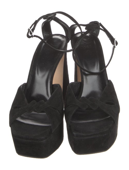 Si Rossi Suede Cutout Accent Sandals