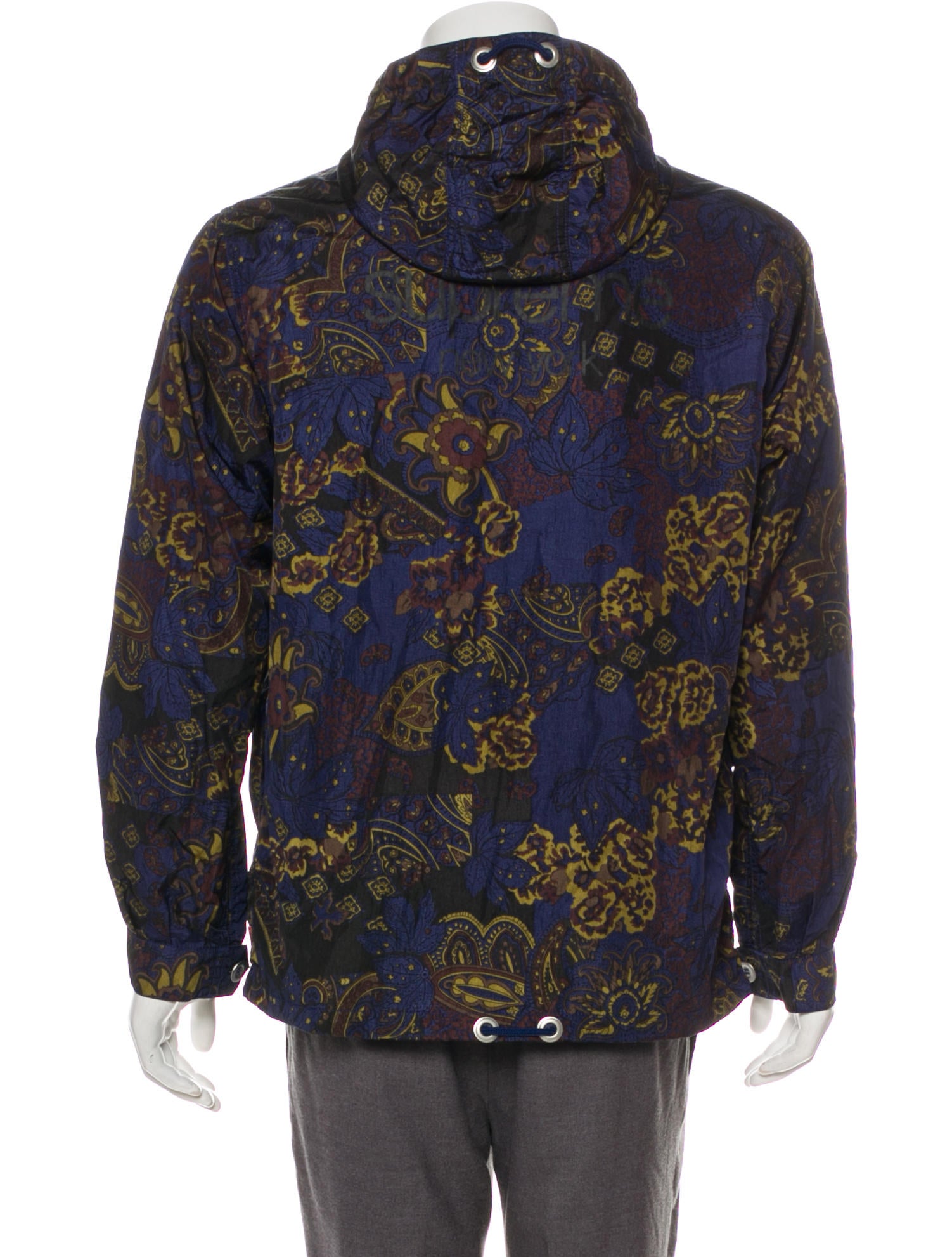 Stone Island x Supreme Paisley Anorak Jacket w/ Tags - Blue