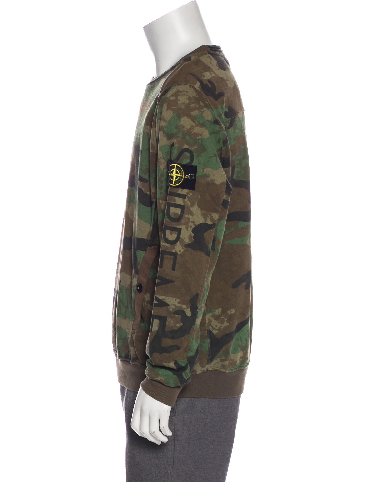 Stone Island x Supreme Woodland Camo Crewneck Sweatshirt - Green