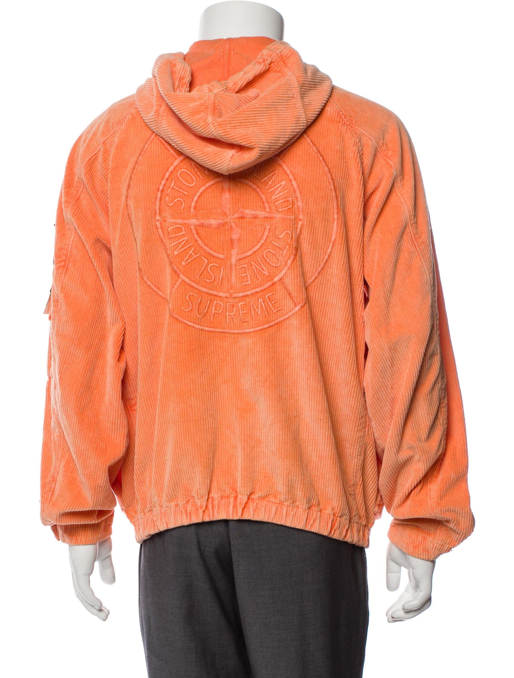 Stone Island x Supreme 2020 Corduroy Utility Jacket - Orange