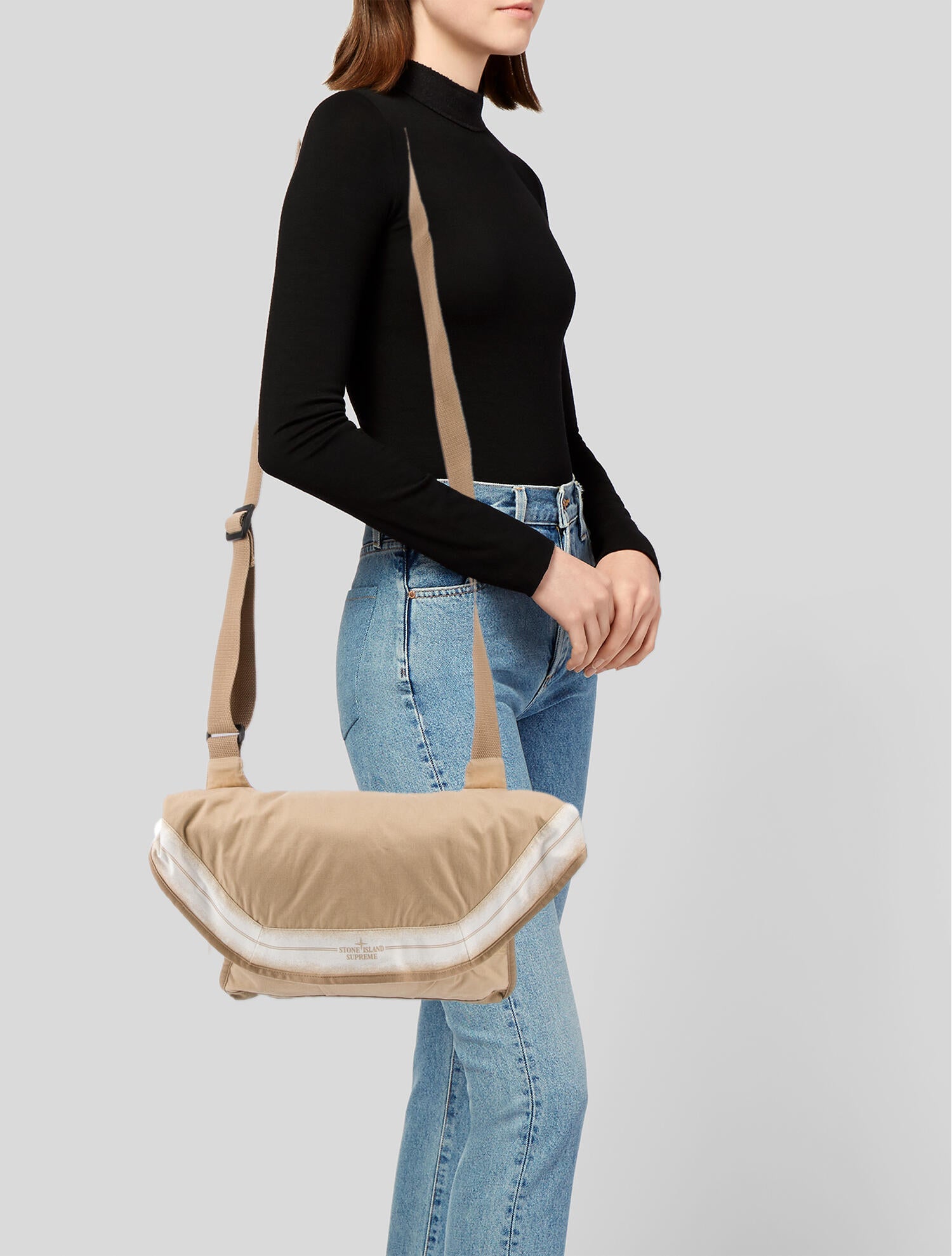 Stone Island x Supreme Canvas Messenger Bag w/ Tags - Neutrals