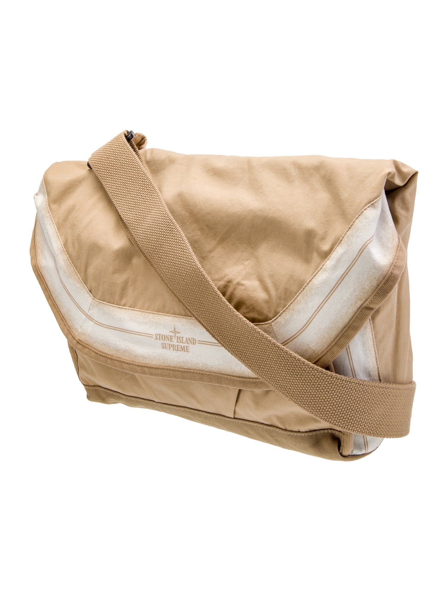 Stone Island x Supreme Stripe Messenger Bag 7L w/ Tags - Neutrals