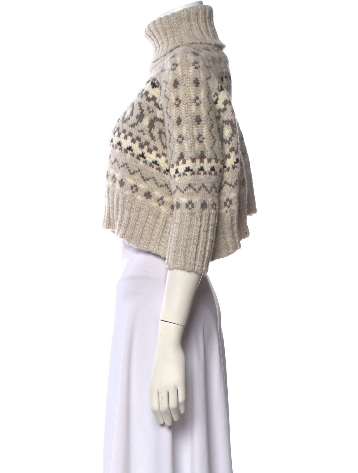 Saks Jandel Merino Wool Patterned Sweater