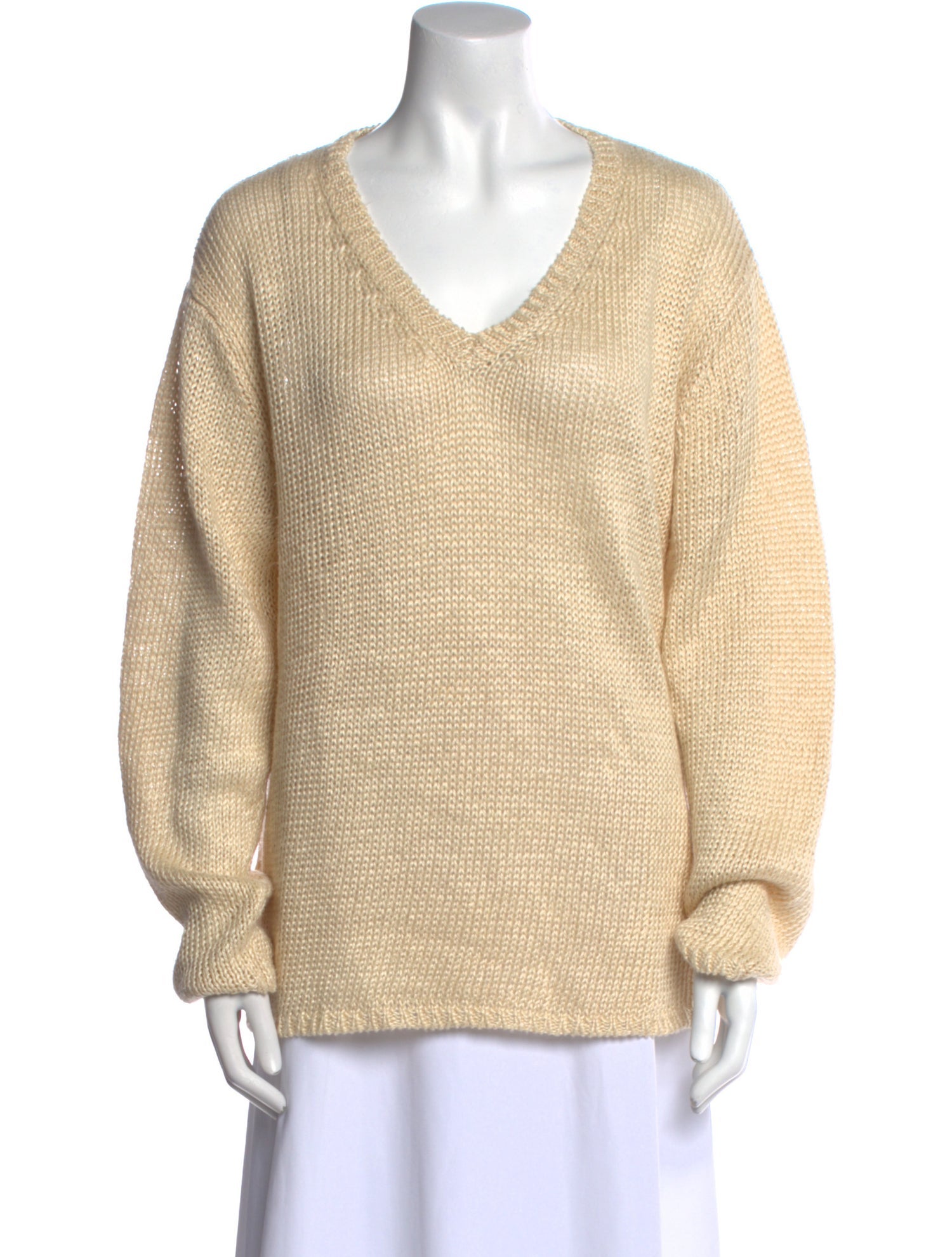 Saks Jandel Linen V-Neck Sweater