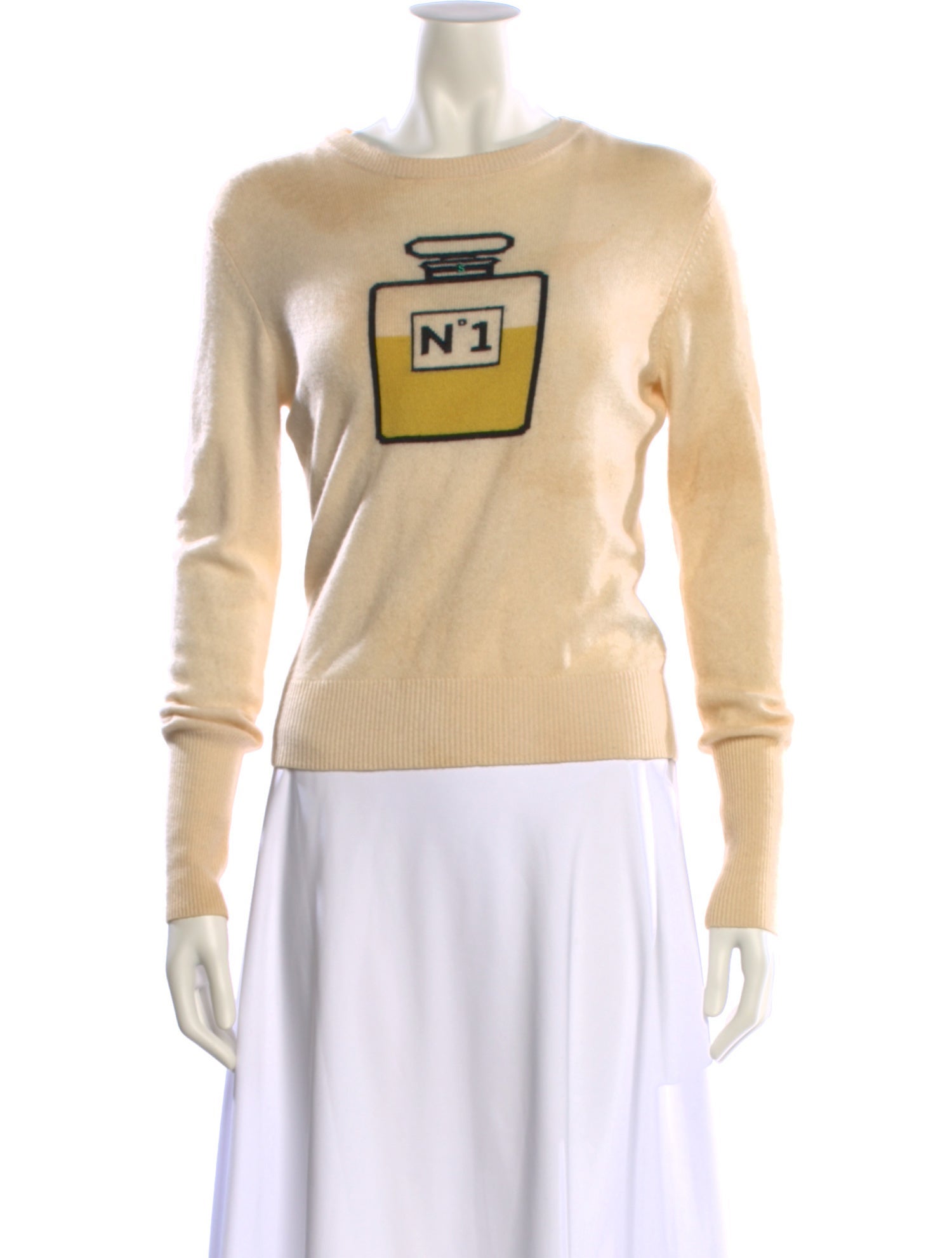 Saks Jandel Cashmere Graphic Print Sweater