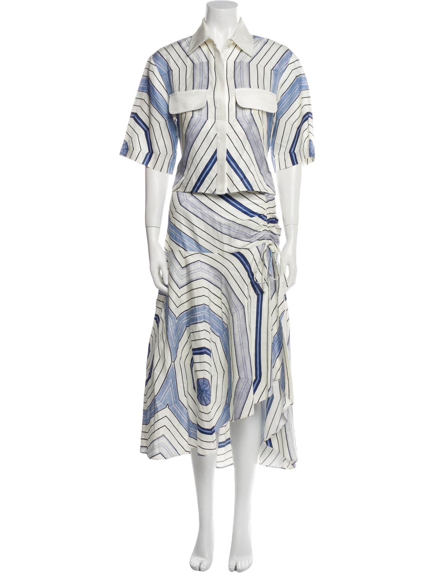 Sandro x Louise Bourgeois Striped Skirt Set