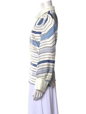 Sandro x Louise Bourgeois Printed Long Sleeve Button-Up Top