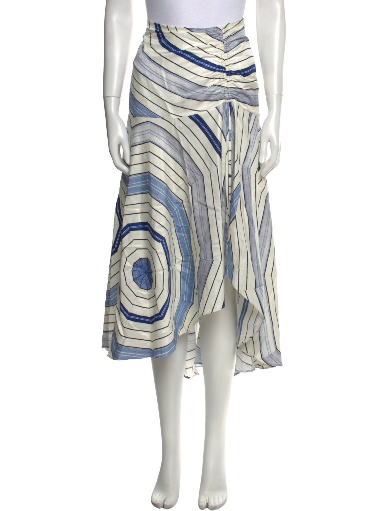 Sandro x Louise Bourgeois Striped Midi Length Skirt