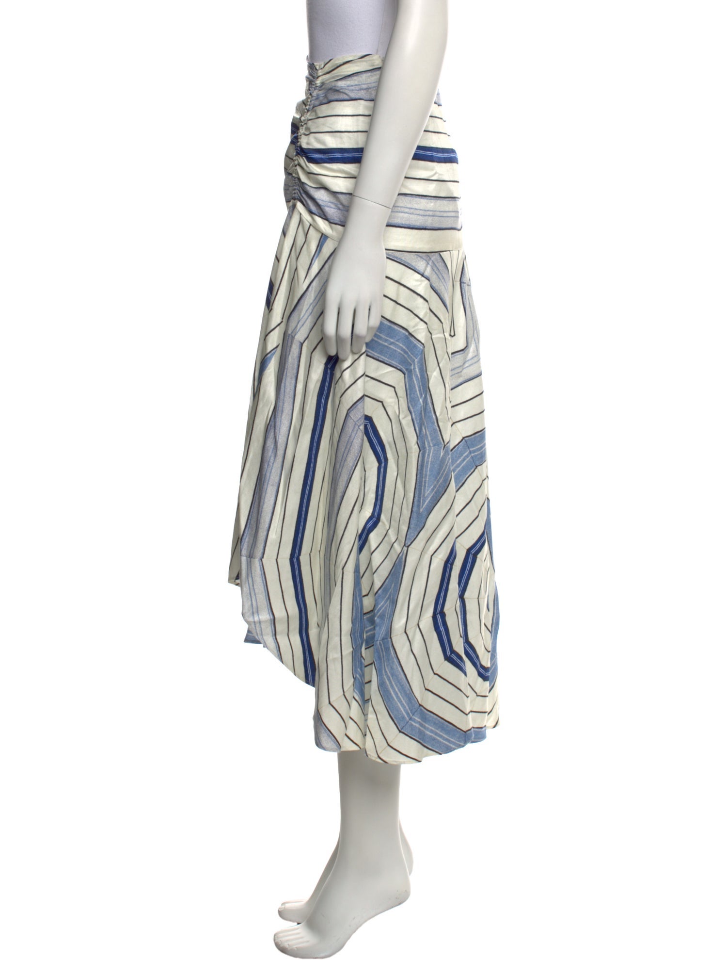 Sandro x Louise Bourgeois Striped Midi Length Skirt